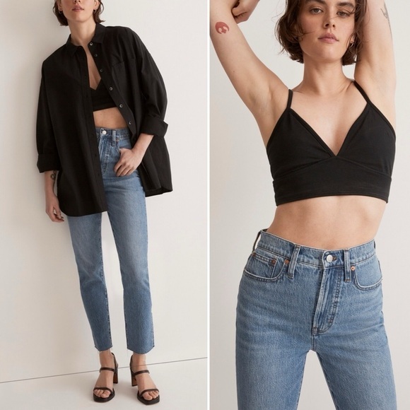 Madewell Denim - Madewell Perfect Vintage Jeans Raw Hem High Rise Classic Casual Preppy Denim 26